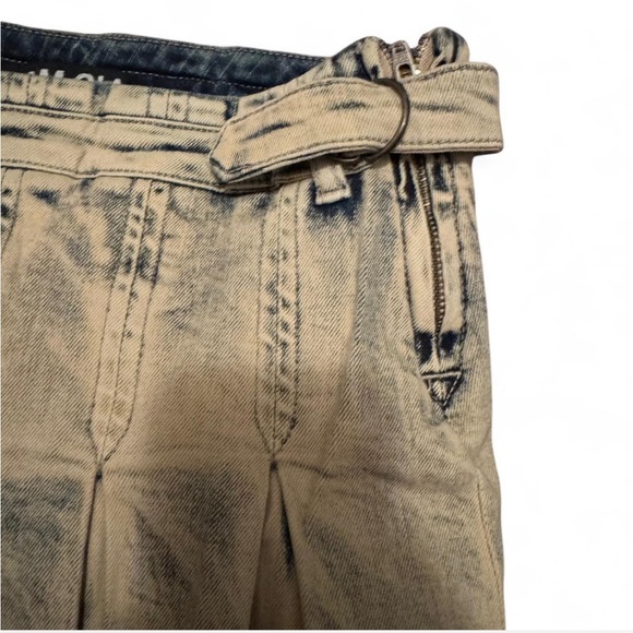 I.AM.GIA Tan Denim Pleated Mini Skirt size XS NWT - Picture 6 of 6